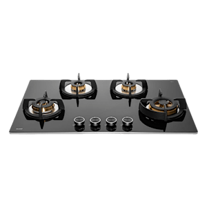 KAFF Bellini-F Tempered Glass Top 4 Burner Automatic Electric Hob (Flame Failure Device, Black)