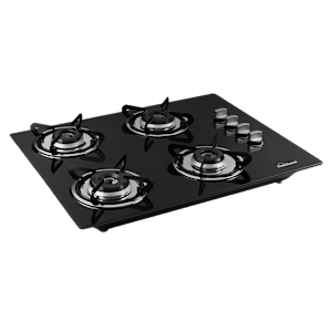 Sunflame Lotus Toughened Glass Top 4 Burner Automatic Hob (Heavy Duty Pan Support, Black)