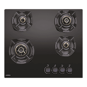 Elica Classic AB MFC 4B 60 MT Glass Top 4 Burner Automatic Hob (Multi Flame Control, Black)