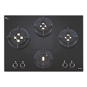 Elica DFS FB MFC 4B 70 FFD 4 Burner Automatic Hob (Multi Flame Control, Black)