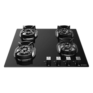 Faber Nexus IND HT604 CRS BR CI AI Toughened Glass Top 4 Burner Automatic Hob (Heavy Duty Pan Support, Black)