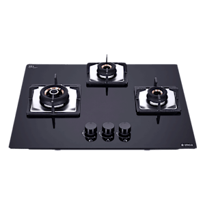 Elica FLEXI AB HCT 360 Glass Top 3 Burner Automatic Electric Hob (Cast Iron Grid, Black)