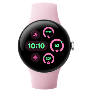 Google Pixel Watch 3 Wi-Fi + Bluetooth Wear OS 5.0 Smartwatch (41mm AMOLED Display, Qualcomm SW5100 Cortex M33 co-Processor, Rose Quartz Active Band)