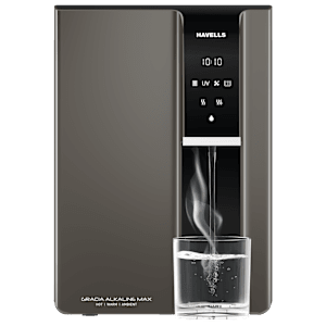 HAVELLS Gracia Alkaline Max 7.5L RO + UV Hot & Cold Water Purifier with Sediment Filter (Dark Grey)