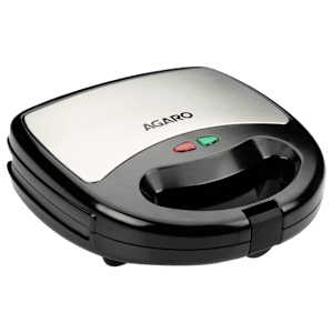 AGARO Elite 750W 2 Slice Sandwich Maker with Die Cast Aluminium Plate (Black)