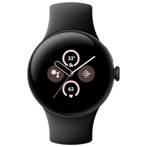 Google Pixel Watch 2 Wi-Fi + 4G SIM Wear OS 4.0 Smartwatch (41mm AMOLED Display, Qualcomm 5100 Cortex M33 co-processor, Obsidian Active Band)