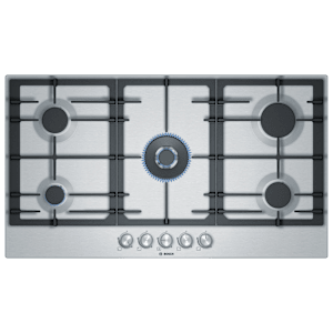 BOSCH Series 6 5 Burner Automatic Hob (Flame Failure Safety Device, Stainless Steel)