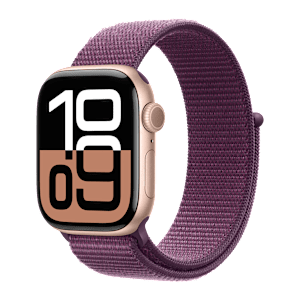 Apple Watch Series 10 GPS with Sport Loop (42mm Retina LTPO3 OLED Display, Rose Gold Aluminium Case)