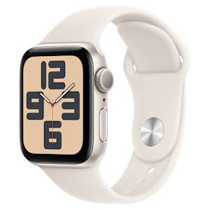 Apple Watch SE GPS with Starlight Sport Band - M/L (40mm Retina LTPO OLED Display, Starlight Aluminium Case)