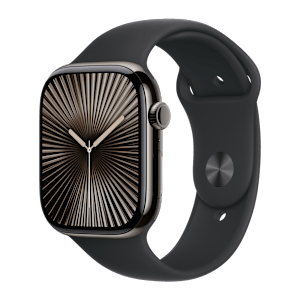 Apple Watch Series 10 GPS+Cellular with Sport Band - S/M (46mm Retina LTPO3 OLED Display, Slate Titanium Case)