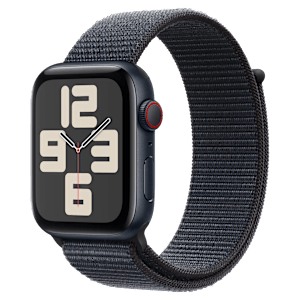 Apple Watch SE GPS+Cellular with Ink Sport Loop (44mm Retina LTPO OLED Display, Midnight Aluminium Case)