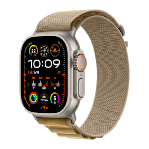 Apple Watch Ultra 2 GPS+Cellular with Tan Alpine Loop - S (49mm Retina LTPO2 OLED Display, Natural Titanium Case)