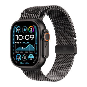 Apple Watch Ultra 2 GPS+Cellular with Titanium Milanese Loop - S (49mm Retina LTPO2 OLED Display, Black Titanium Case)