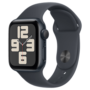 Apple Watch SE GPS with Midnight Sport Band - M/L (40mm Retina LTPO OLED Display, Midnight Aluminium Case)