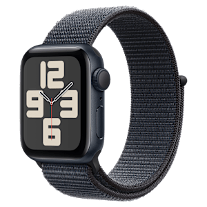 Apple Watch SE GPS with Ink Sport Loop (40mm Retina LTPO OLED Display, Midnight Aluminium Case)