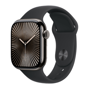 Apple Watch Series 10 GPS+Cellular with Sport Band - S/M (42mm Retina LTPO3 OLED Display, Slate Titanium Case)