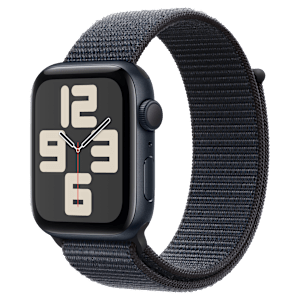 Apple Watch SE GPS with Ink Sport Loop (44mm Retina LTPO OLED Display, Midnight Aluminium Case)