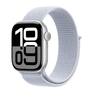 Apple Watch Series 10 GPS+Cellular with Sport Loop (42mm Retina LTPO3 OLED Display, Silver Aluminium Case)