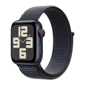 Apple Watch SE GPS+Cellular with Ink Sport Loop (40mm Retina LTPO OLED Display, Midnight Aluminium Case)