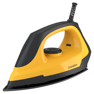 Crompton Eris 1000 Watts Dry Iron (6 Fabric Settings, Yellow and Black)