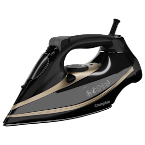 Crompton Fabrigenius 2000 Watts 380ml Steam Iron (6 Fabric Settings, Black)