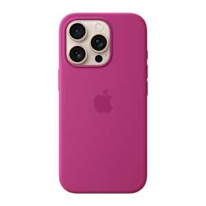 Apple Soft Silicone Back Cover Apple iPhone 16 Pro (MagSafe Charging Support, Fuchsia)