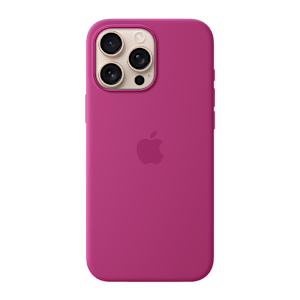 Apple Soft Silicone Back Cover Apple iPhone 16 Pro Max (MagSafe Charging Support, Fuchsia)