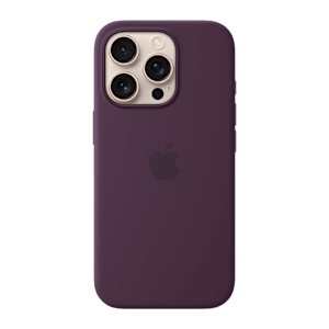 Apple Soft Silicone Back Cover Apple iPhone 16 Pro (MagSafe Charging Support, Plum)