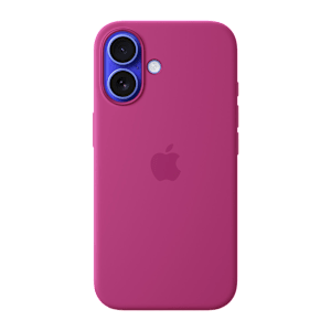 Apple Soft Silicone Back Cover Apple iPhone 16 (MagSafe Charging Support, Fuchsia)