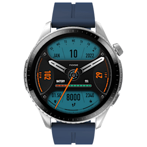 noise NoiseFit Origin Smartwatch with Bluetooth Calling (37.08mm AMOLED Display, 3ATM Water Resistant, Mosaic Blue Strap)