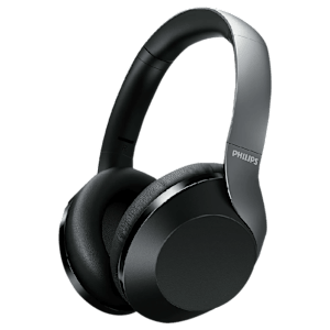 Philips TAPH805 Bluetooth Headphones with Mic (Active Noise Cancellation, Over Ear, Black)