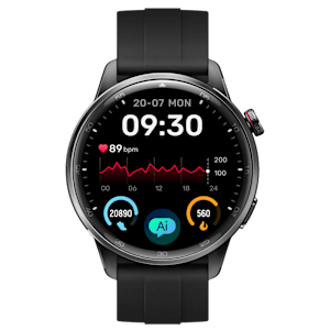 realme S2 Smartwatch with Bluetooth Calling (36.3mm AMOLED Display, IP68 Water and Dust Resistant, Midnight Black Strap)