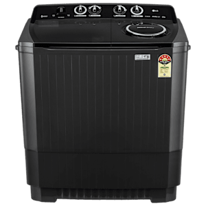 LG 8.5 kg 5 Star Semi Automatic Washing Machine with Roller Jet Pulsator (P8535SLMZ, Full Black)