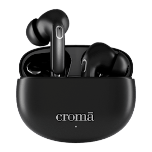 Croma TWS Earbuds with Environmental Noise Cancellation (IPX4 Water Resistant, 13mm Driver, Black)