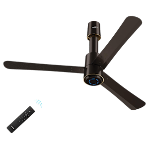 V-GUARD Insight G 5 Star 1200mm 3 Blade Copper Motor Ceiling Fan with Remote (6 Speed Setting, Choco Brown Glow)