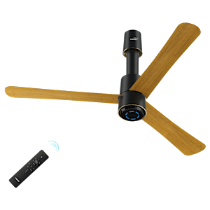 V-GUARD Insight G 5 Star 1200mm 3 Blade Copper Motor Ceiling Fan with Remote (6 Speed Setting, Choco Gold Wood)