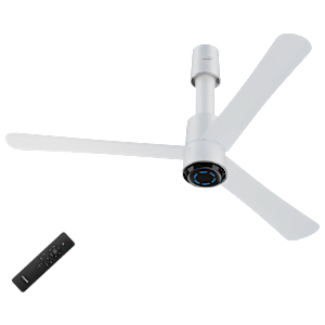 V-GUARD Insight G 5 Star 1200mm 3 Blade Copper Motor Ceiling Fan with Remote (6 Speed Setting, Blossom White Matte)