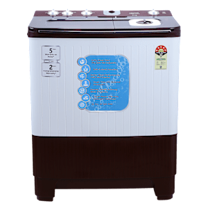 Croma 8.5 kg 5 Star Semi Automatic Washing Machine with Active Soak Function ( Burgundy)