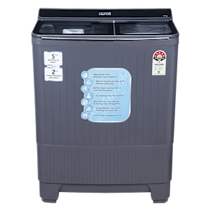 Croma 10 kg 5 Star Semi Automatic Washing Machine with Dual Waterfall Mechanism ( Dark Grey)