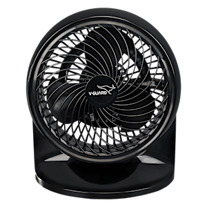 V-GUARD Spinny Pro 180mm 3 Blade Induction Motor Table Fan (90 Degree Tilt Rotation, Black)