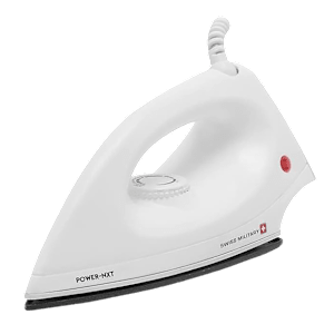 SWISS MILITARY Power Nxt 1000 Watts Dry Iron (Auto Shut off, White)