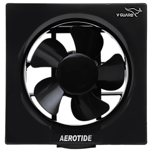 V-GUARD Aerotide 8 Inch 200mm Exhaust Fan (Powerful Copper Motor, Black)