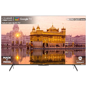 Croma 165 cm (65 inch) QLED 4K Ultra HD Google TV with Dolby Vision & Dolby Atmos (2024 model)