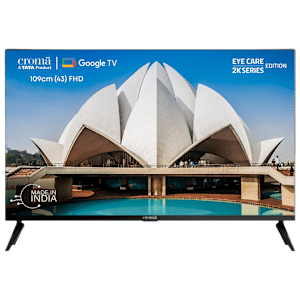 Croma 109 cm (43 inch) Full HD LED Smart Google TV with Bezel Less Display