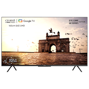 Croma 165 cm (65 inch) 4K Ultra HD LED Google TV with Bezel Less Display