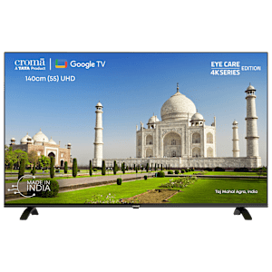 Croma 140 cm (55 inch) 4K Ultra HD LED Google TV with Bezel Less Display