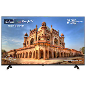 Croma 127 cm (50 inch) 4K Ultra HD LED Google TV with Bezel Less Display