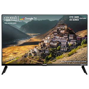 Croma 109 cm (43 inch) 4K Ultra HD LED Google TV with Bezel Less Display