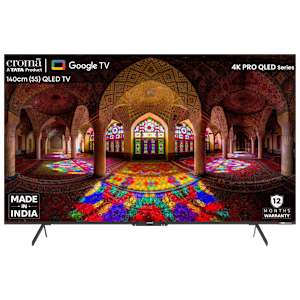 Croma 140 cm (55 inch) QLED 4K Ultra HD Google TV with Dolby Vision & Dolby Atmos (2024 model)