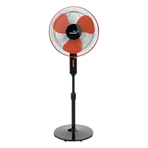 V-Guard Esfera STS Plus 400mm 3 Blade 2-in-1 Convertible Pedestal Fan (Powerful Copper Motor, Red & Black)